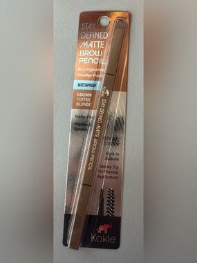 Kokie Stay Defined Matte Brow Pencil waterproof - Toffee Blonde precise durable